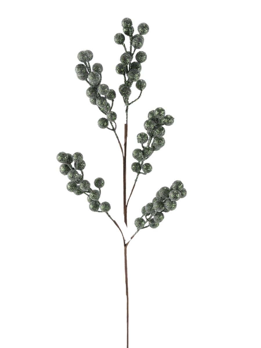 Glitter Berry Spray Green 26''